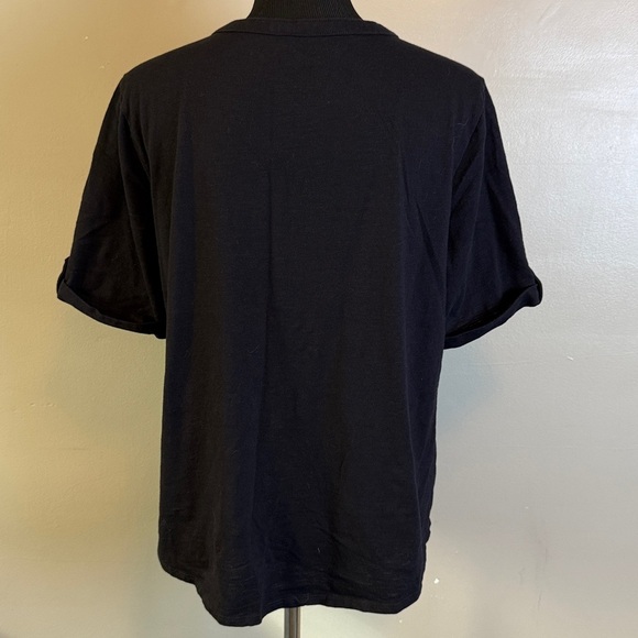 Croft & Barrow Black Henley Style V-Neck Tee Sz XL - Picture 2 of 6